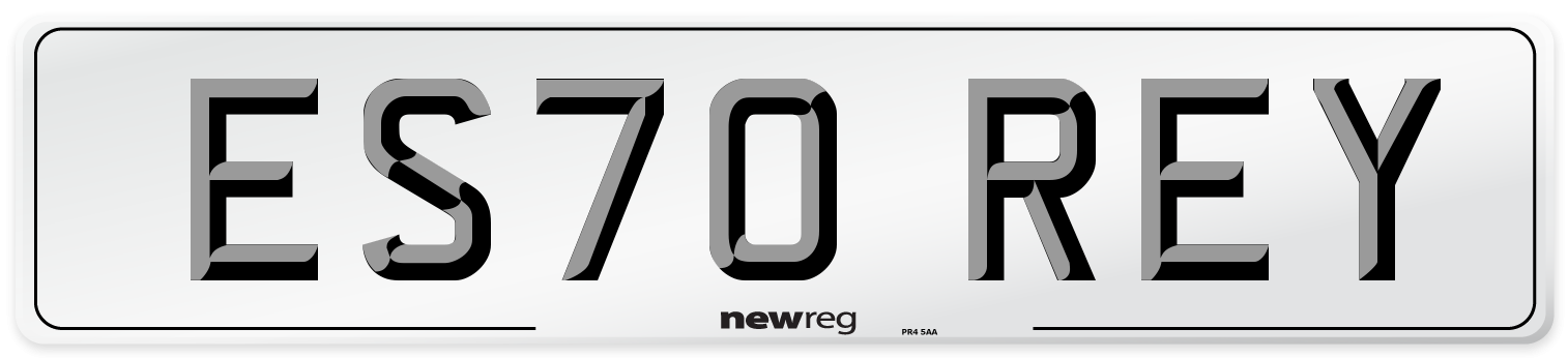 ES70 REY Number Plate from New Reg